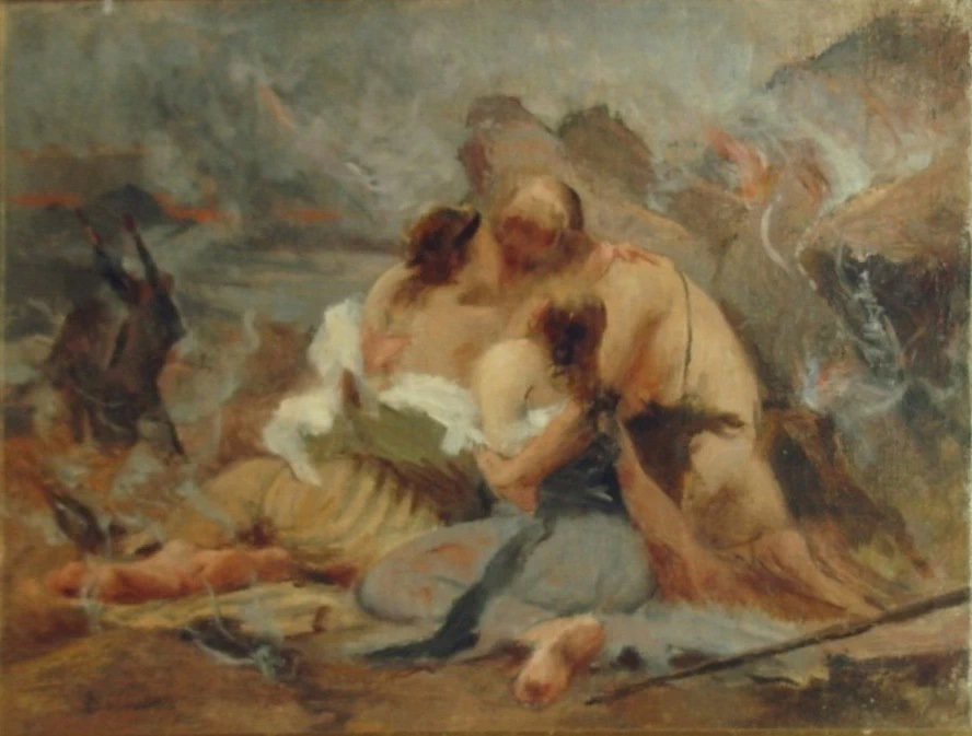 Scena biblica - Lot e le sue figlie